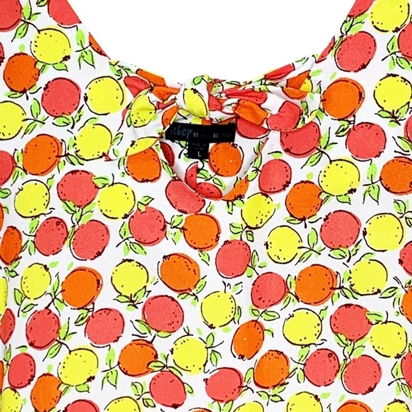 BEBOP Be you be free Dress Mini Fruit Oranges Lemons Tank style Pull over NEW - Picture 3 of 5